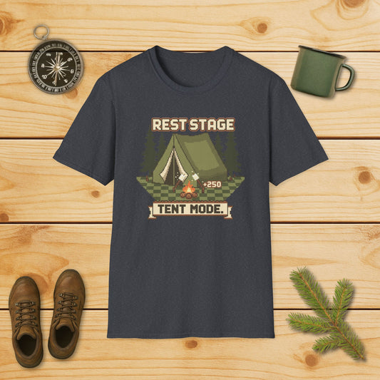 8-Bit-Rest Stage Tent Mode T-Shirt