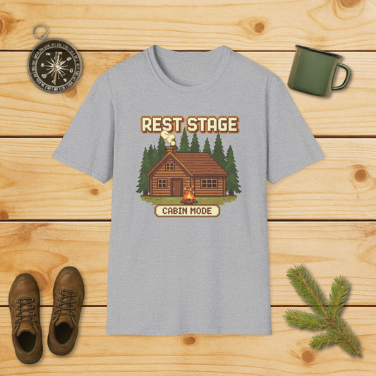 8-Bit Rest Stage Cabin Mode T-Shirt