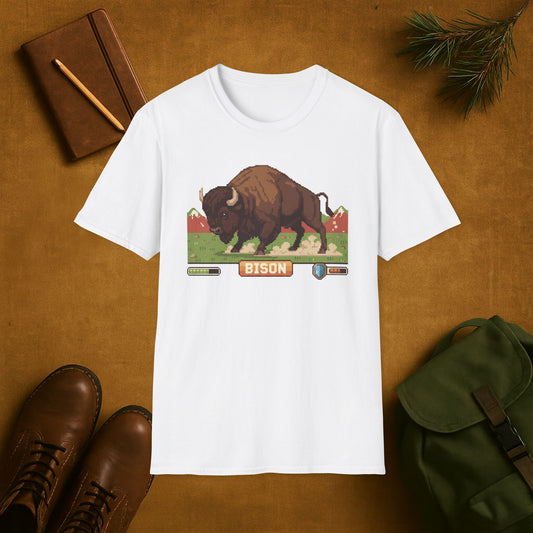 8-Bit Plains Guardian Bison T-Shirt
