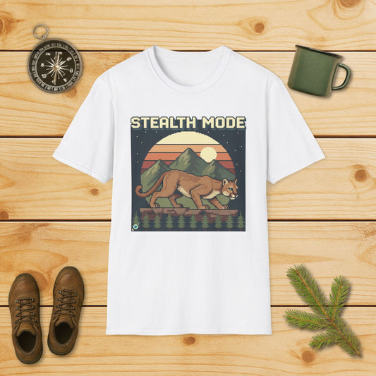 8-Bit Mountain Lion Stealth Mode T-Shirt