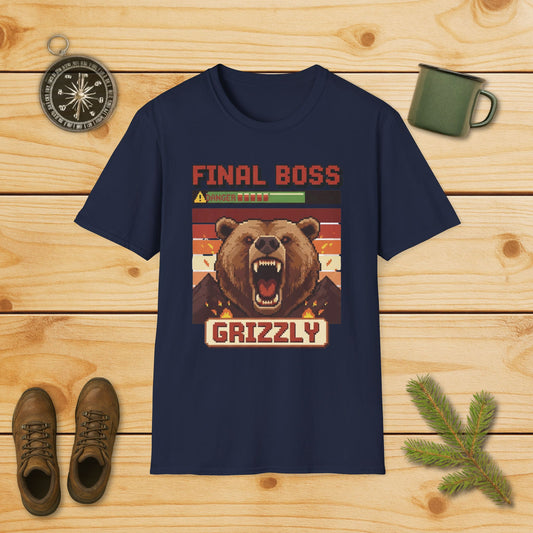 8-Bit Final Boss Grizzly T-Shirt