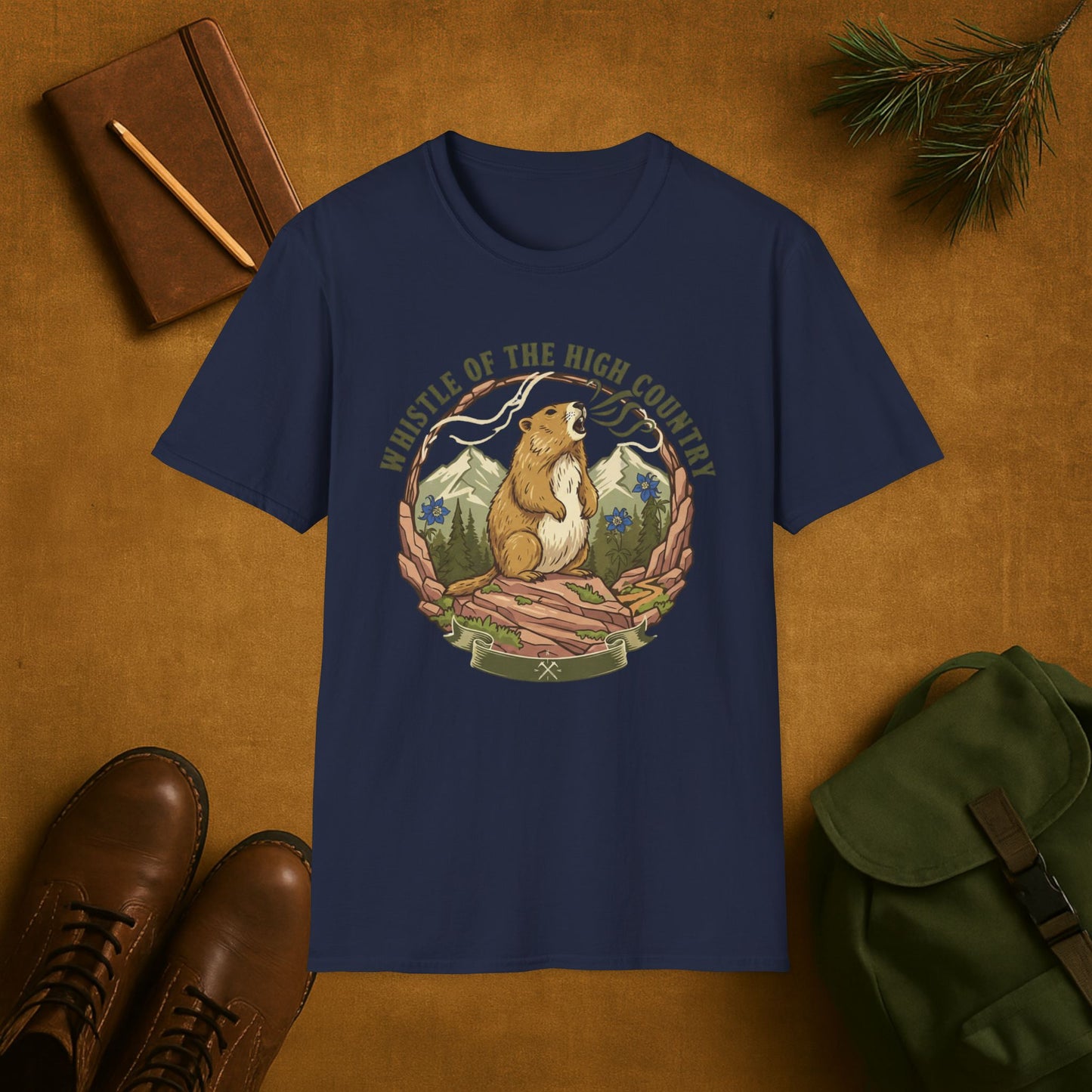 Whistle of the High Country- Yellow Bellied Marmot T-Shirt