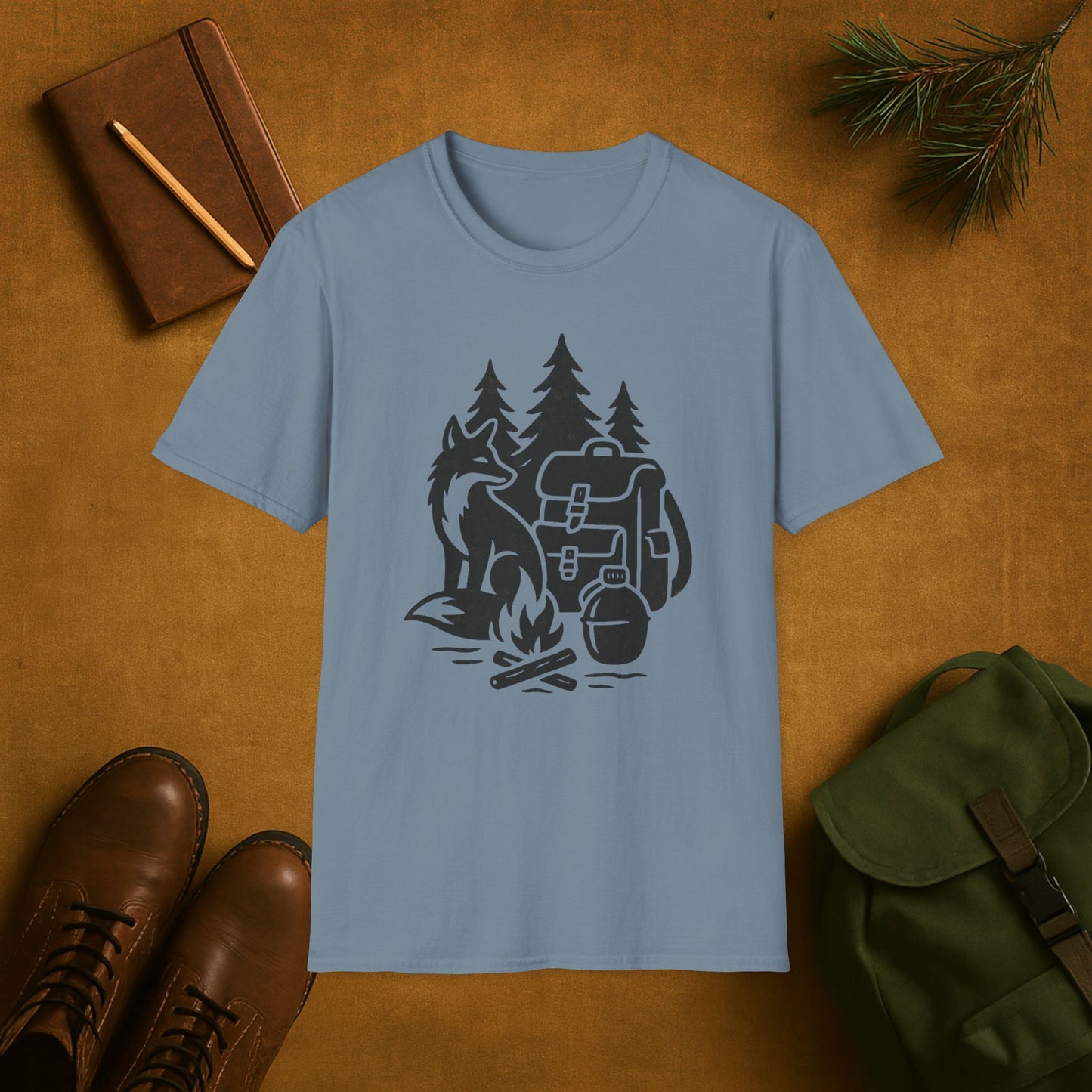 Fox Campfire Survival Adventure T-Shirt