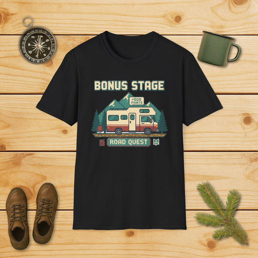 8-Bit RV Bonus Stage Road Quest T-Shirt