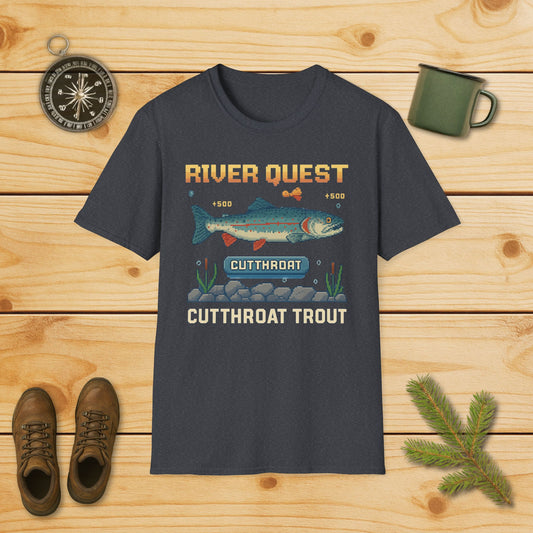 8-Bit Cutthroat Trout River Quest T-Shirt