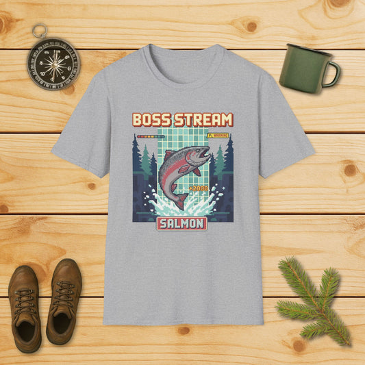 8-Bit Boss Stream Salmon T-Shirt