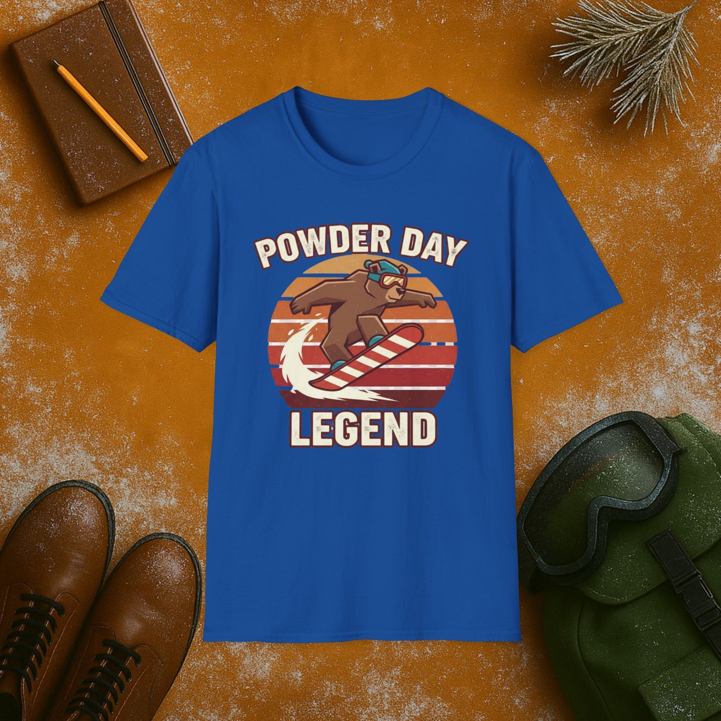 Powder Day Legend Grizzly Bear T-Shirt