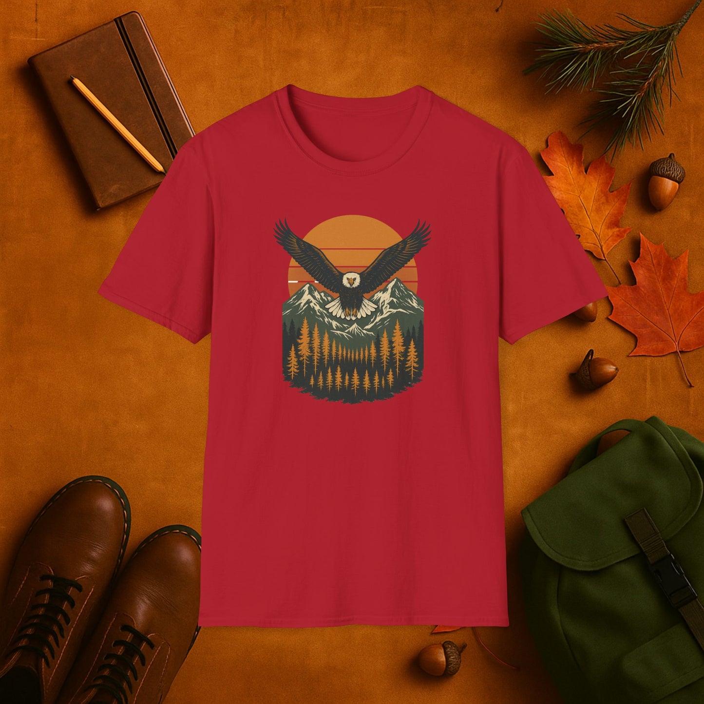 Bald Eagle Harvest Moon T-Shirt