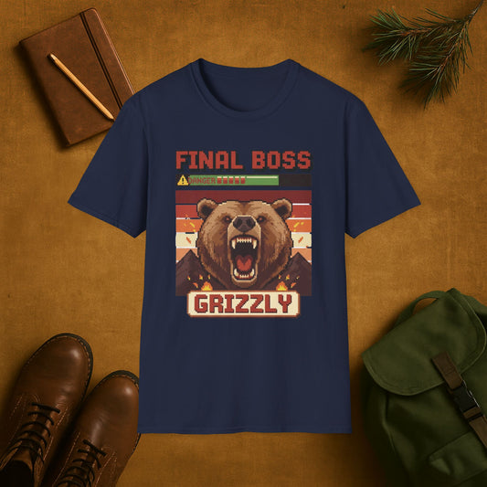 8-Bit Final Boss Grizzly T-Shirt