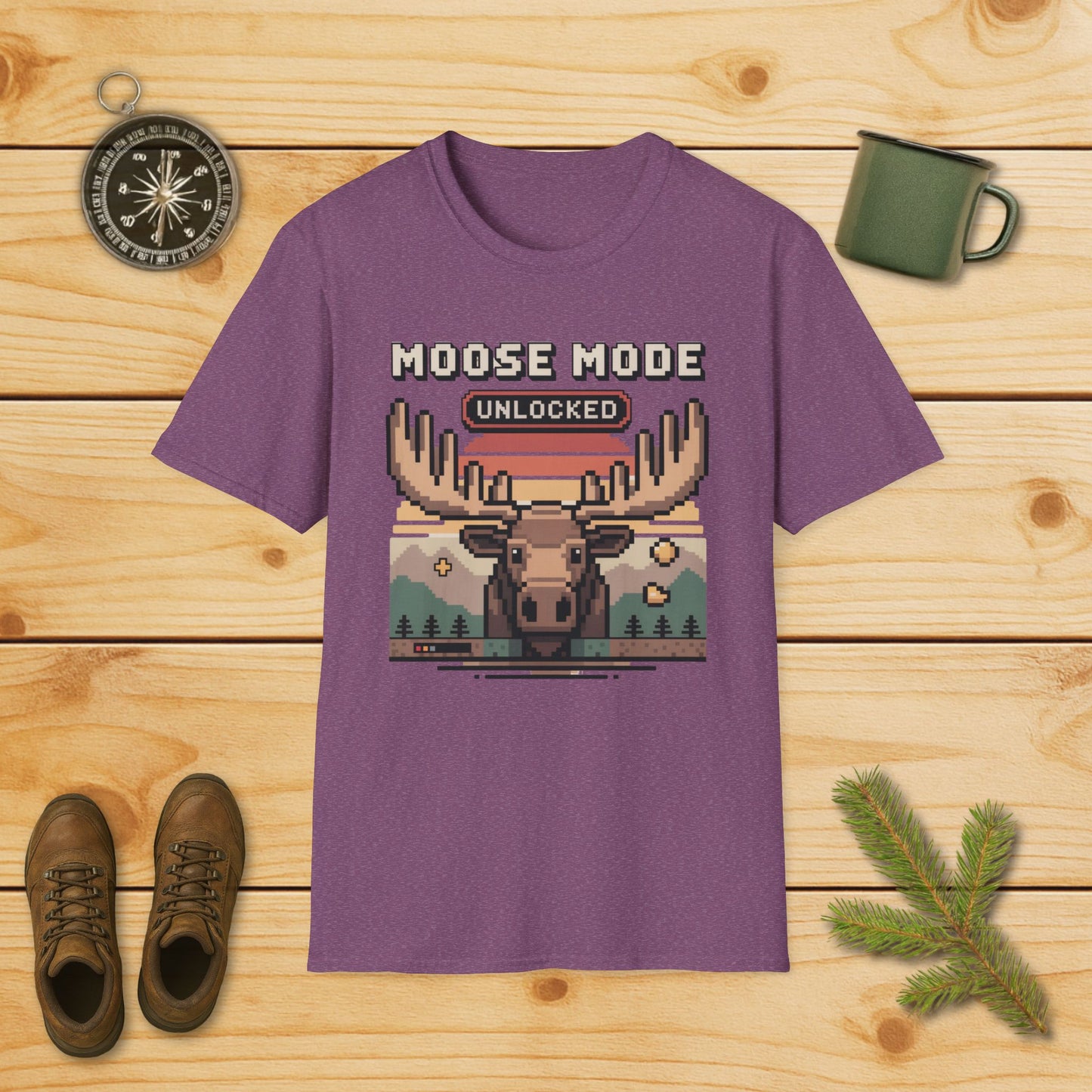 8-Bit Moose Mode Unlocked T-Shirt