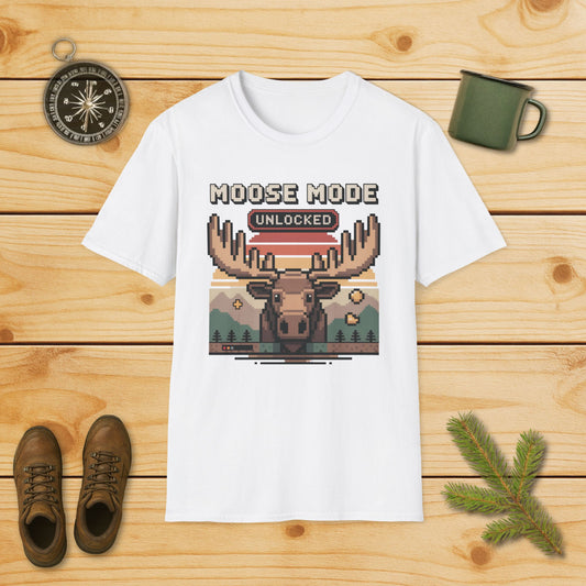 8-Bit Moose Mode Unlocked T-Shirt