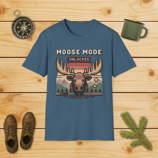 8-Bit Moose Mode Unlocked T-Shirt