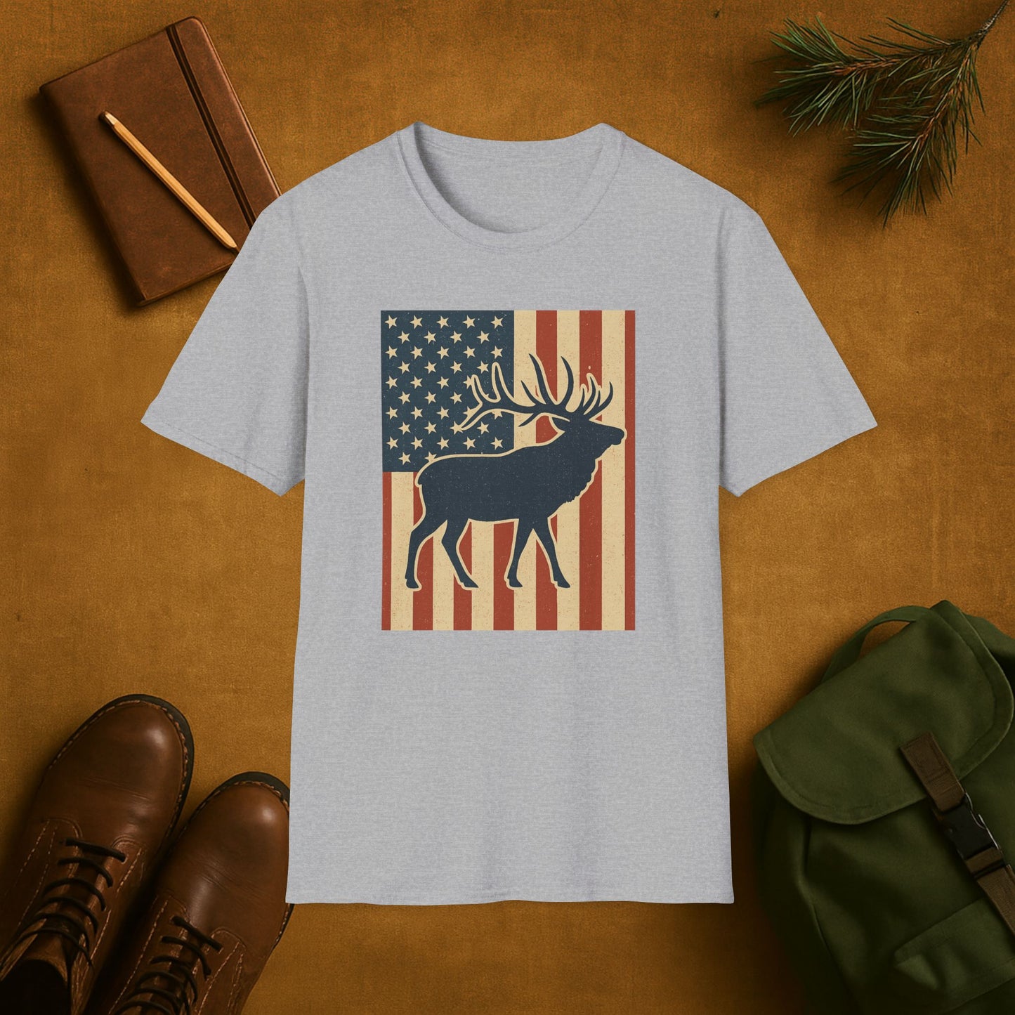 Old Glory Elk T-Shirt