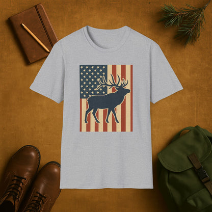 Old Glory Elk T-Shirt