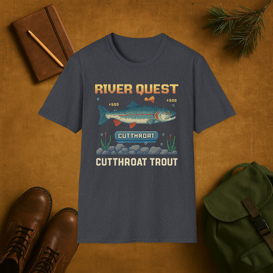 8-Bit Cutthroat Trout River Quest T-Shirt