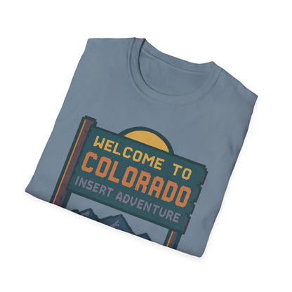 Welcome to Colorado Insert Adventure T-Shirt