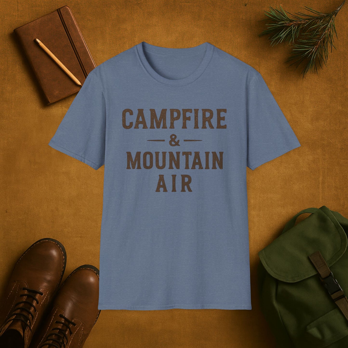 Campfire & Mountain Air Camping T-Shirt