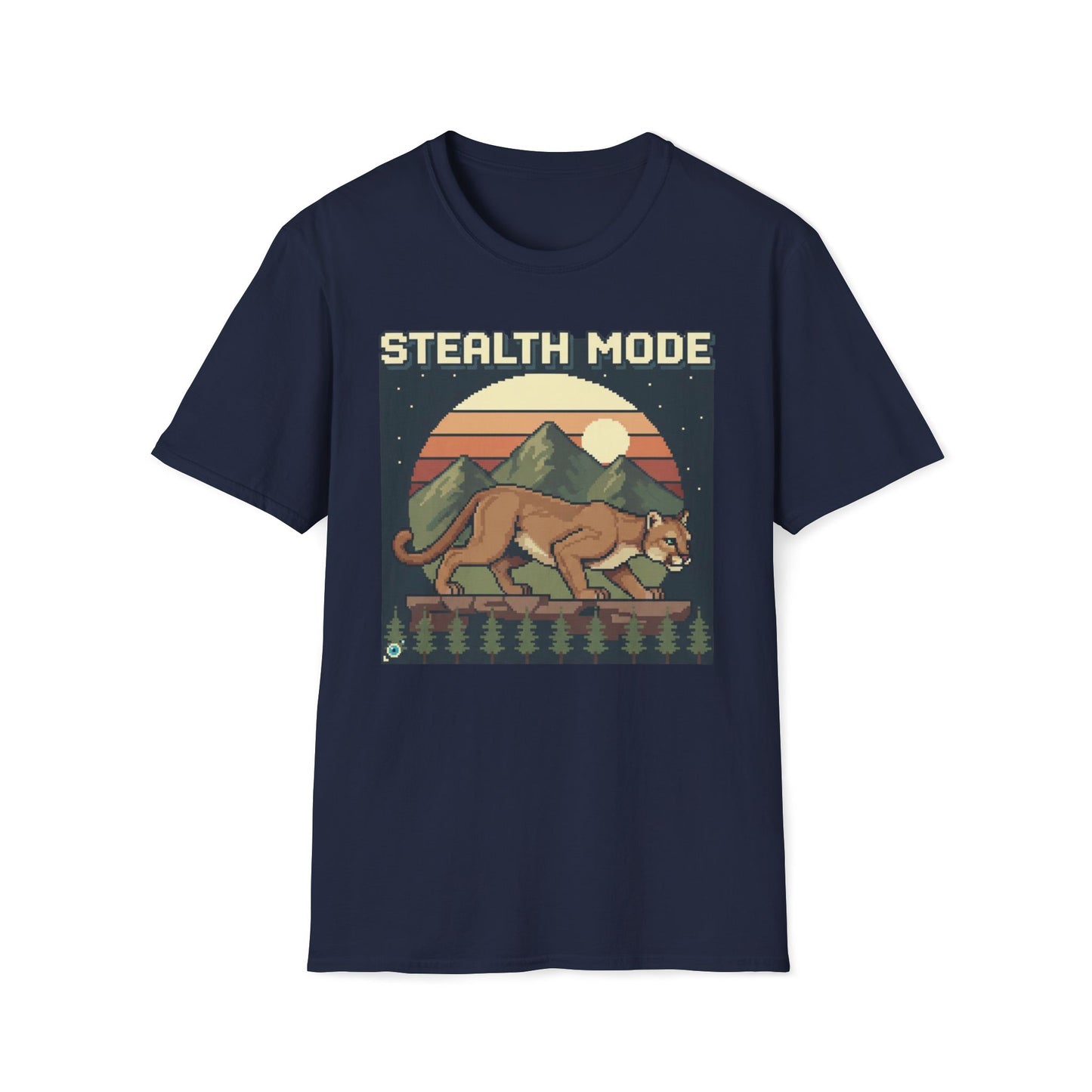 8-Bit Mountain Lion Stealth Mode T-Shirt