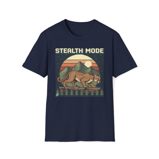 8-Bit Mountain Lion Stealth Mode T-Shirt