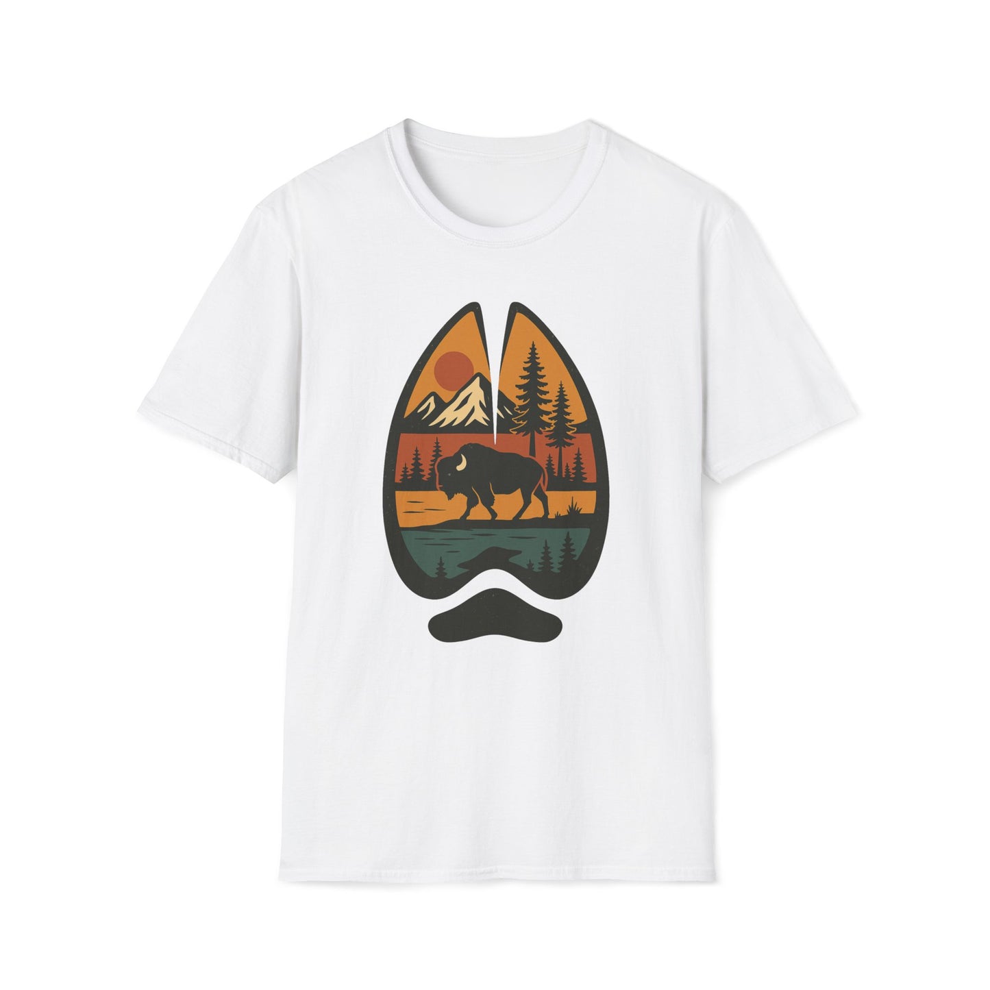 Buffalo Scene Hoof Print T-Shirt