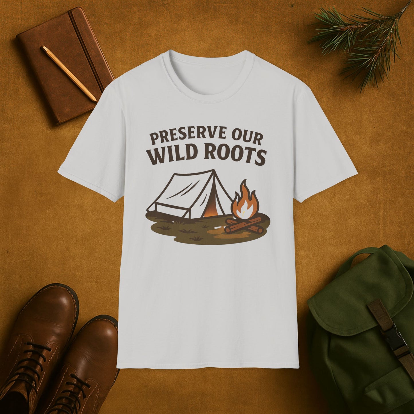 Preserve Our Wild Roots Camping T-Shirt