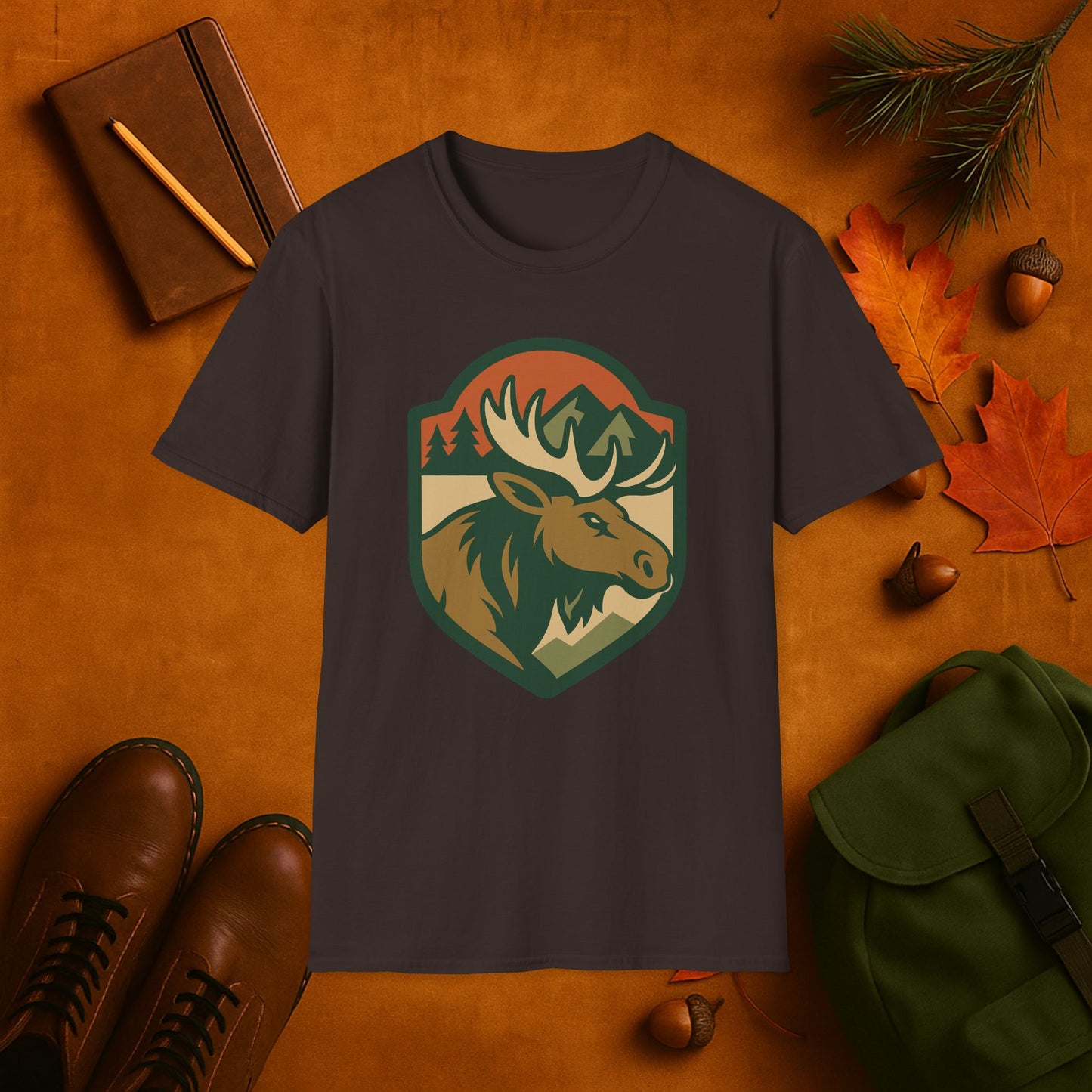 Moose Fall Badge T-Shirt