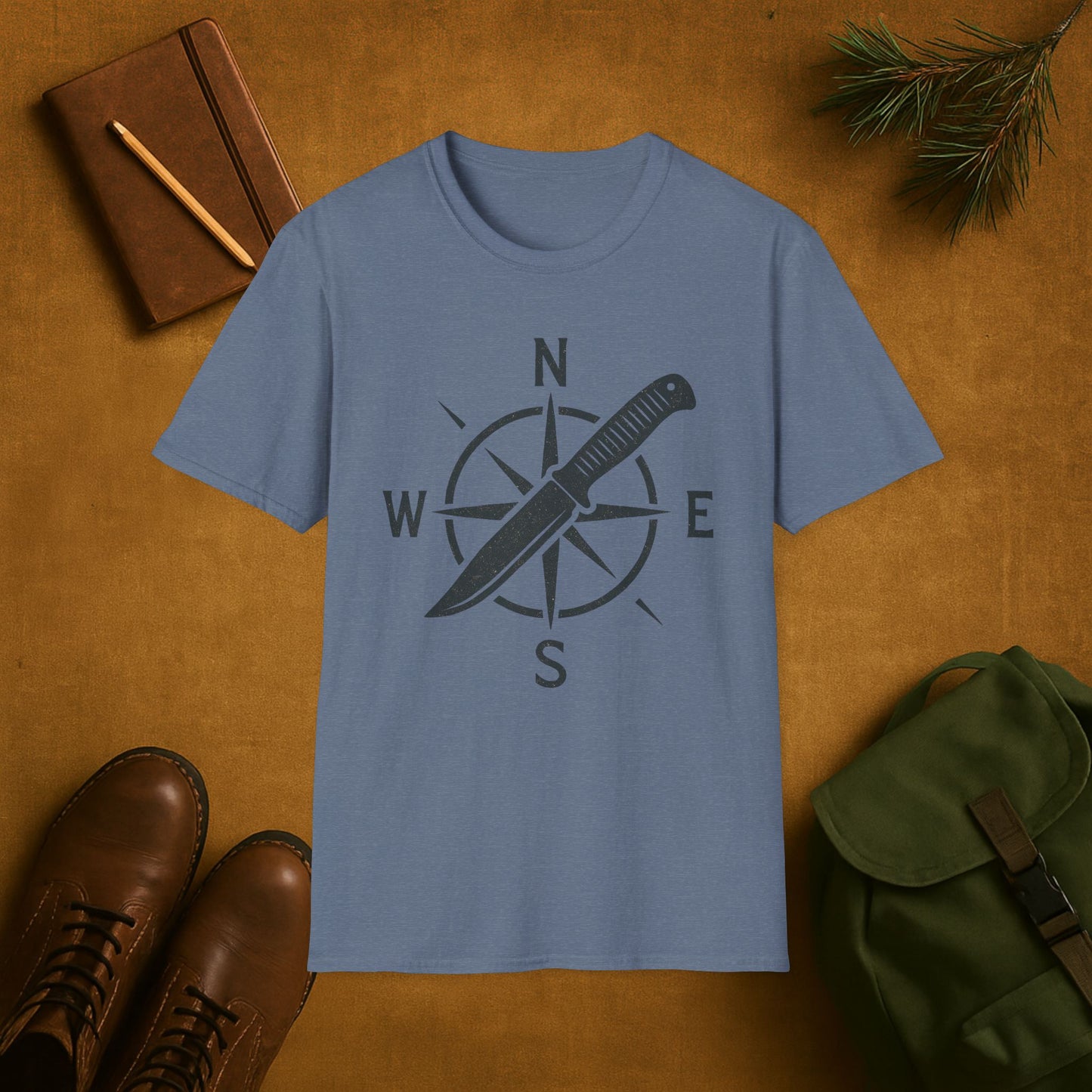 Compass and Knife Survival T-Shirt