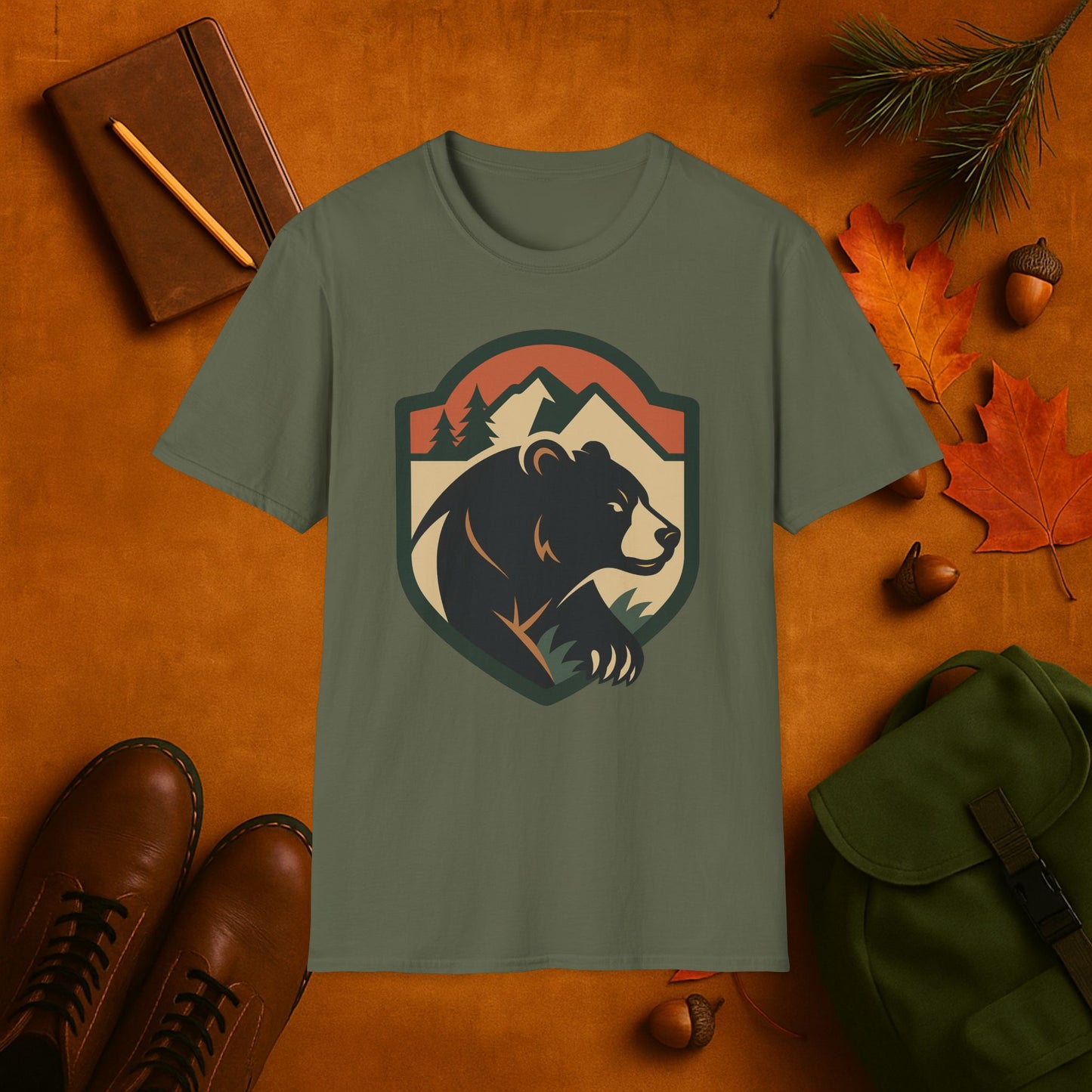 Bear Fall Badge T-Shirt