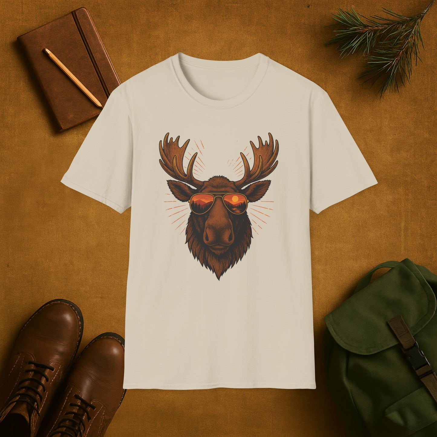 Chill Moose Vibes Sunglasses T-Shirt