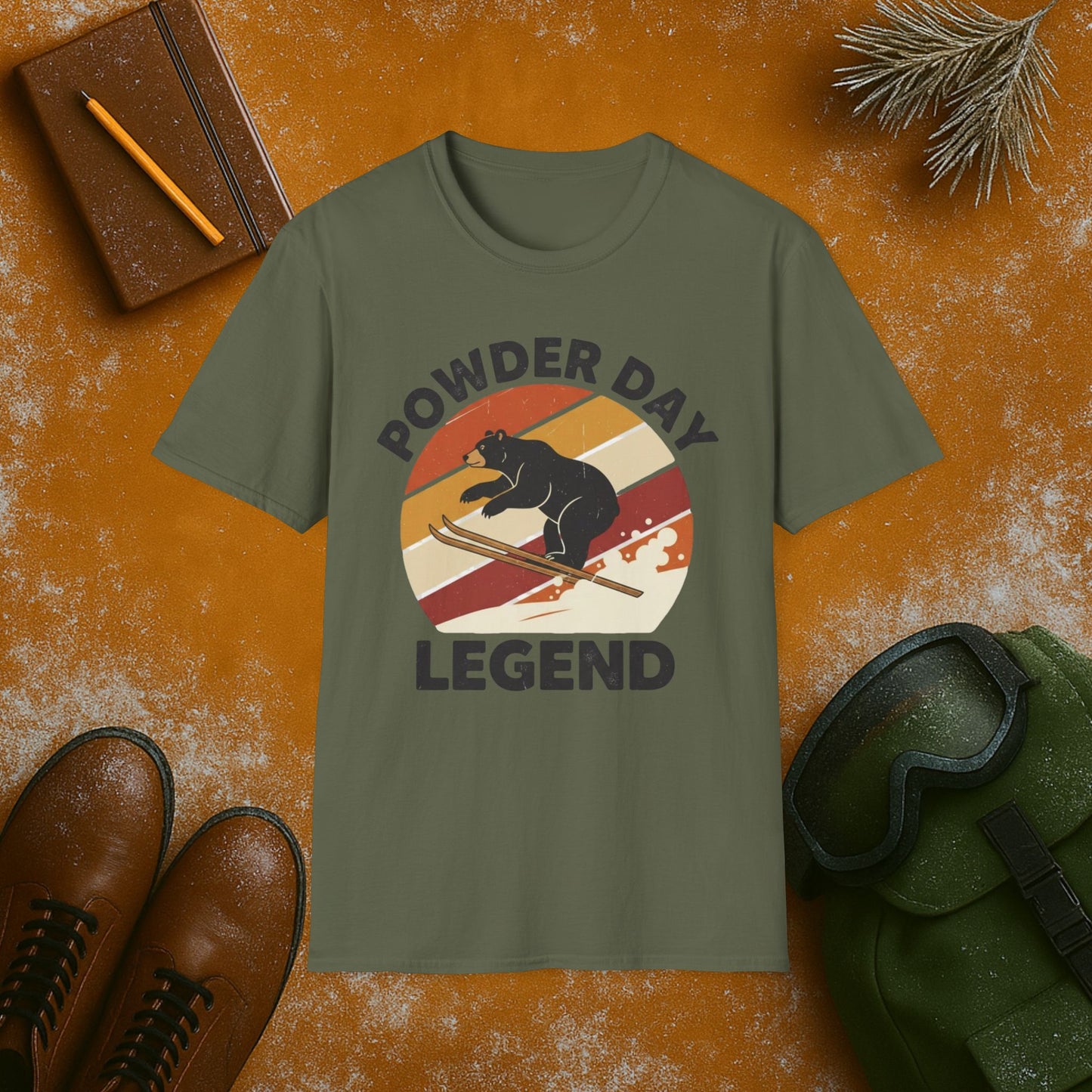 Powder Day Legend Black Bear T-Shirt