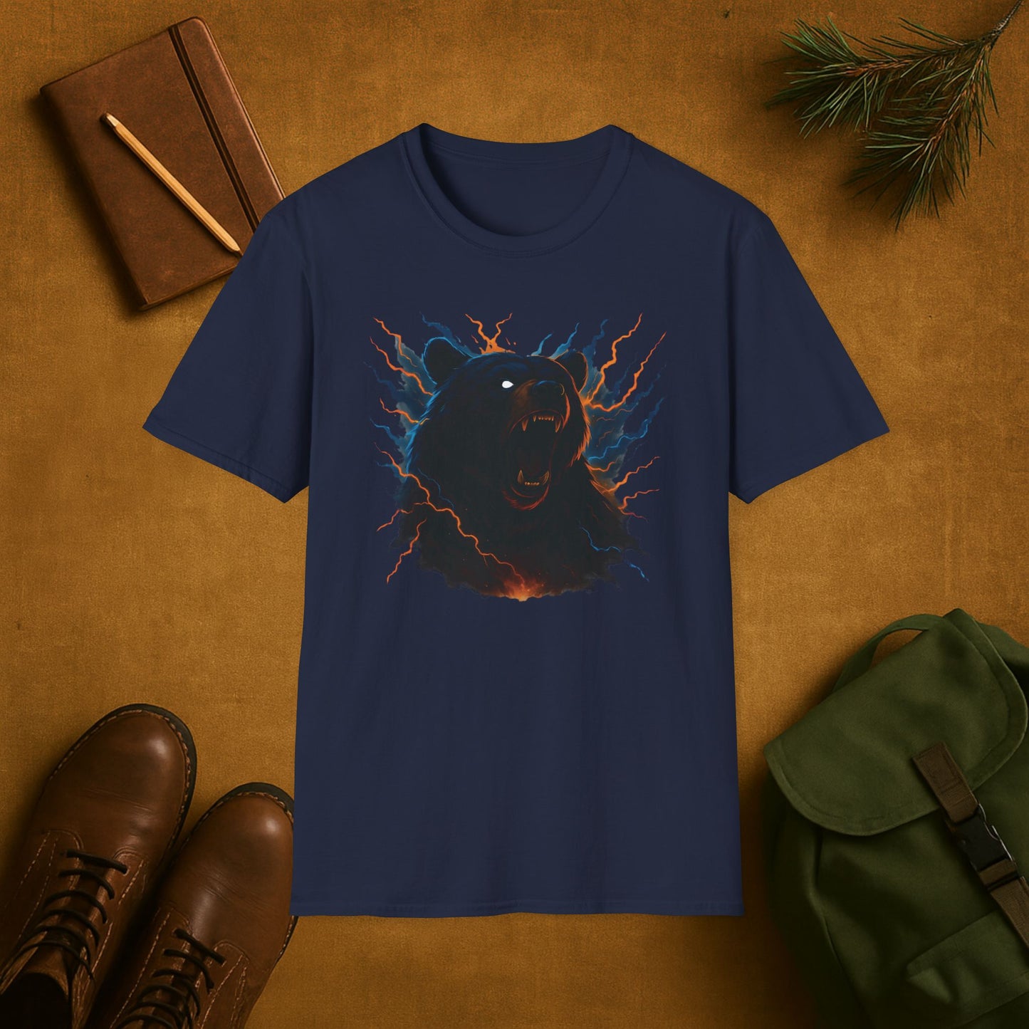Mystic Bear Lightning T-Shirt