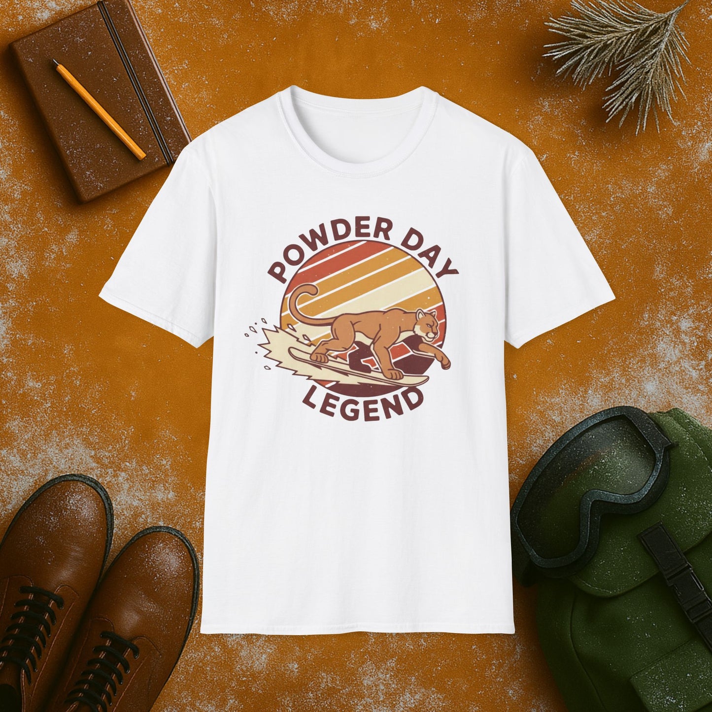 Powder Day Legend Mountain Lion T-Shirt