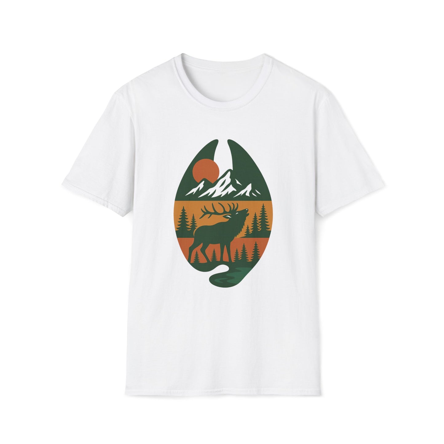 Elk Scene Hoof Print T-Shirt