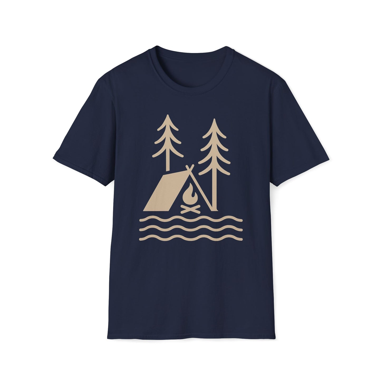 Wildlines Tent Campfire Camping T-Shirt