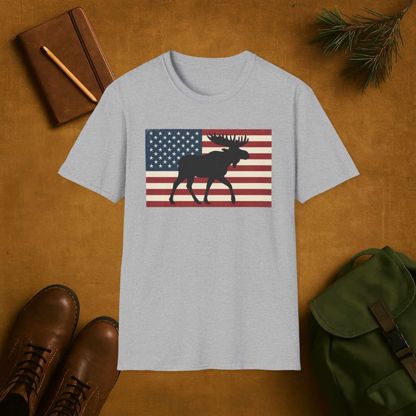 Old Glory Moose T-Shirt