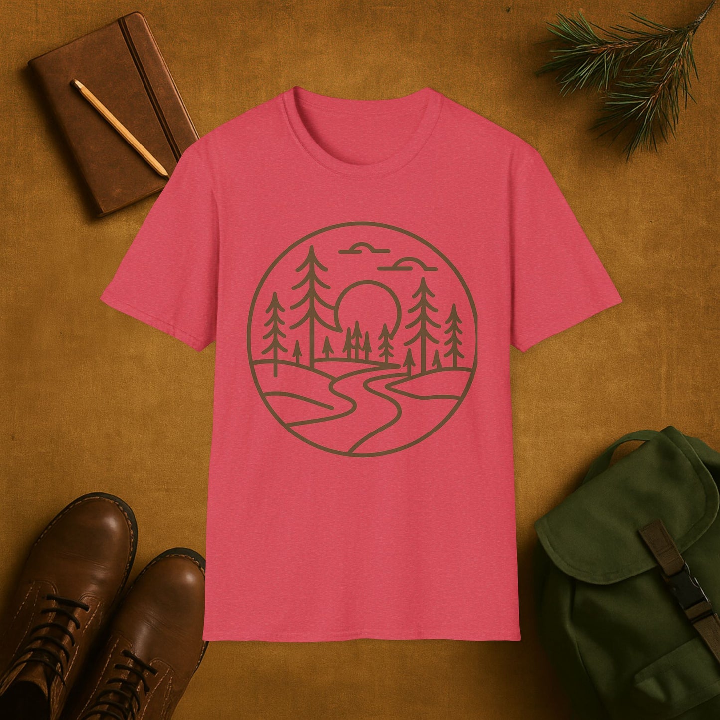 Sunset Pines Minimalist T-Shirt
