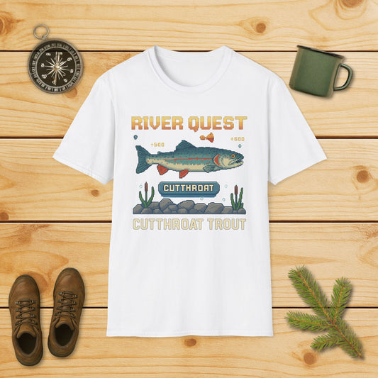 8-Bit Cutthroat Trout River Quest T-Shirt