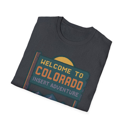 Welcome to Colorado Insert Adventure T-Shirt