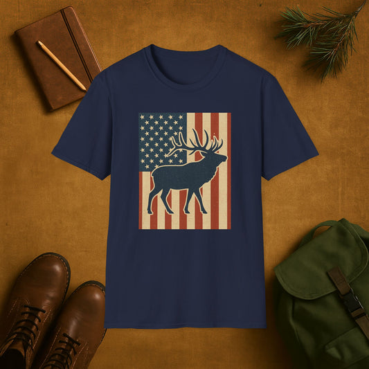 Old Glory Elk T-Shirt