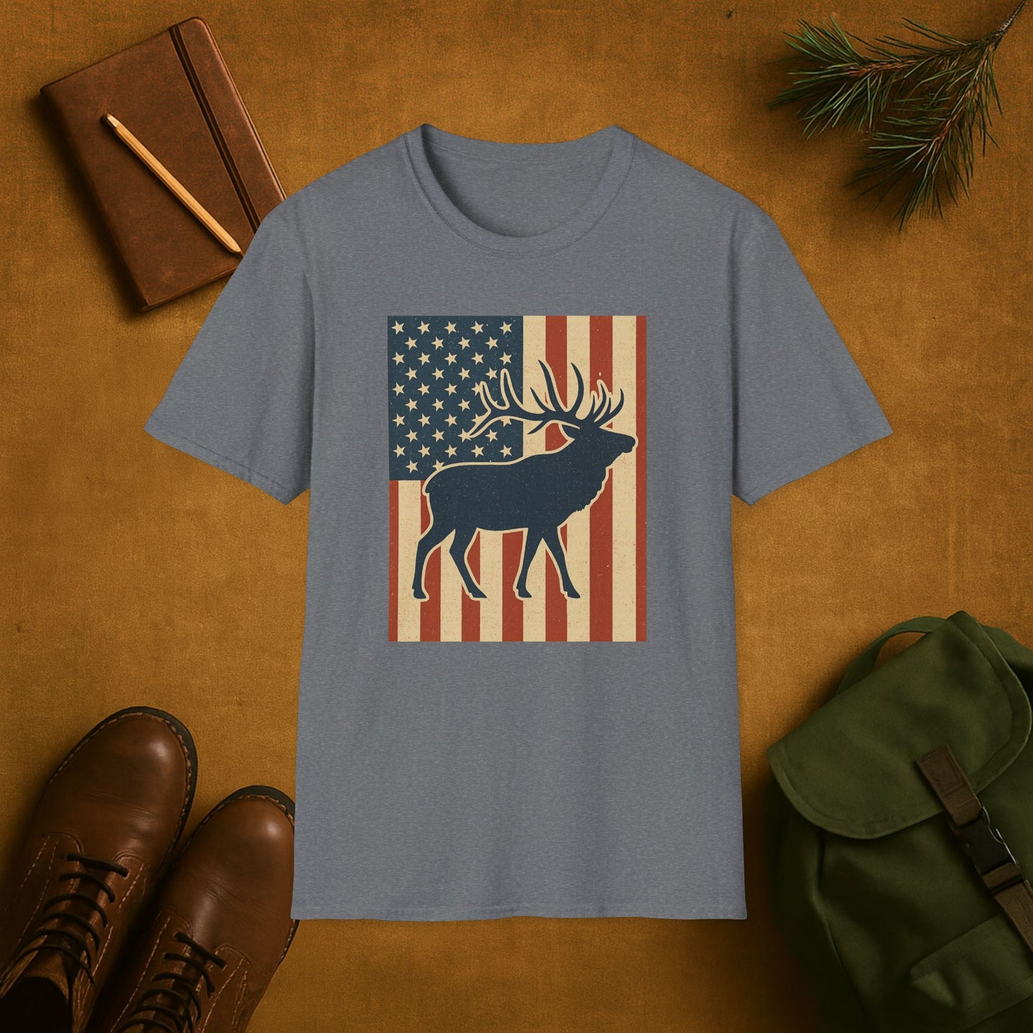 Old Glory Elk T-Shirt