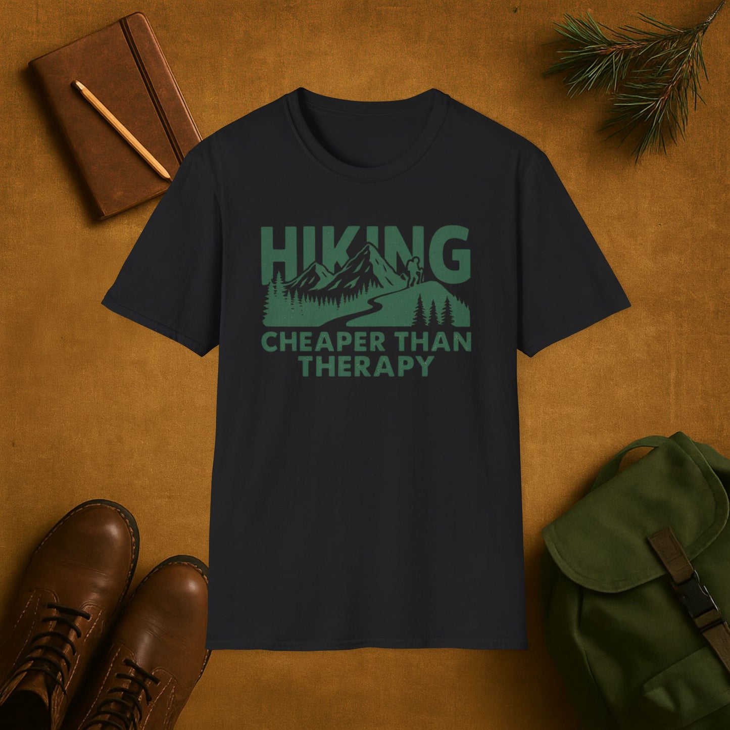 Hiking Cheaper Than Therapy T-Shirt