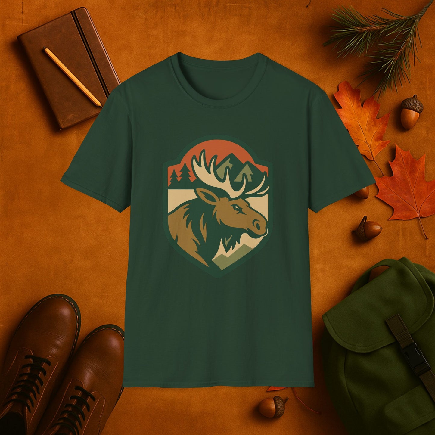 Moose Fall Badge T-Shirt