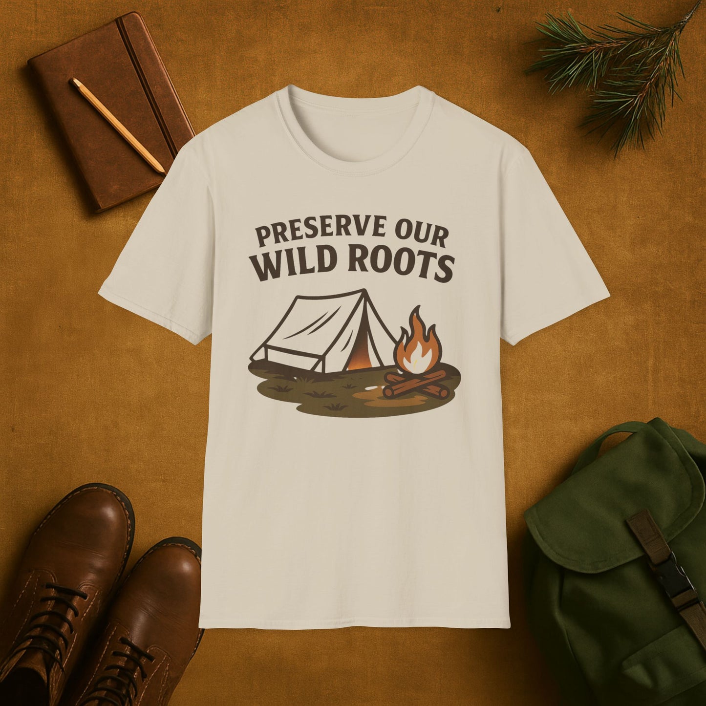 Preserve Our Wild Roots Camping T-Shirt