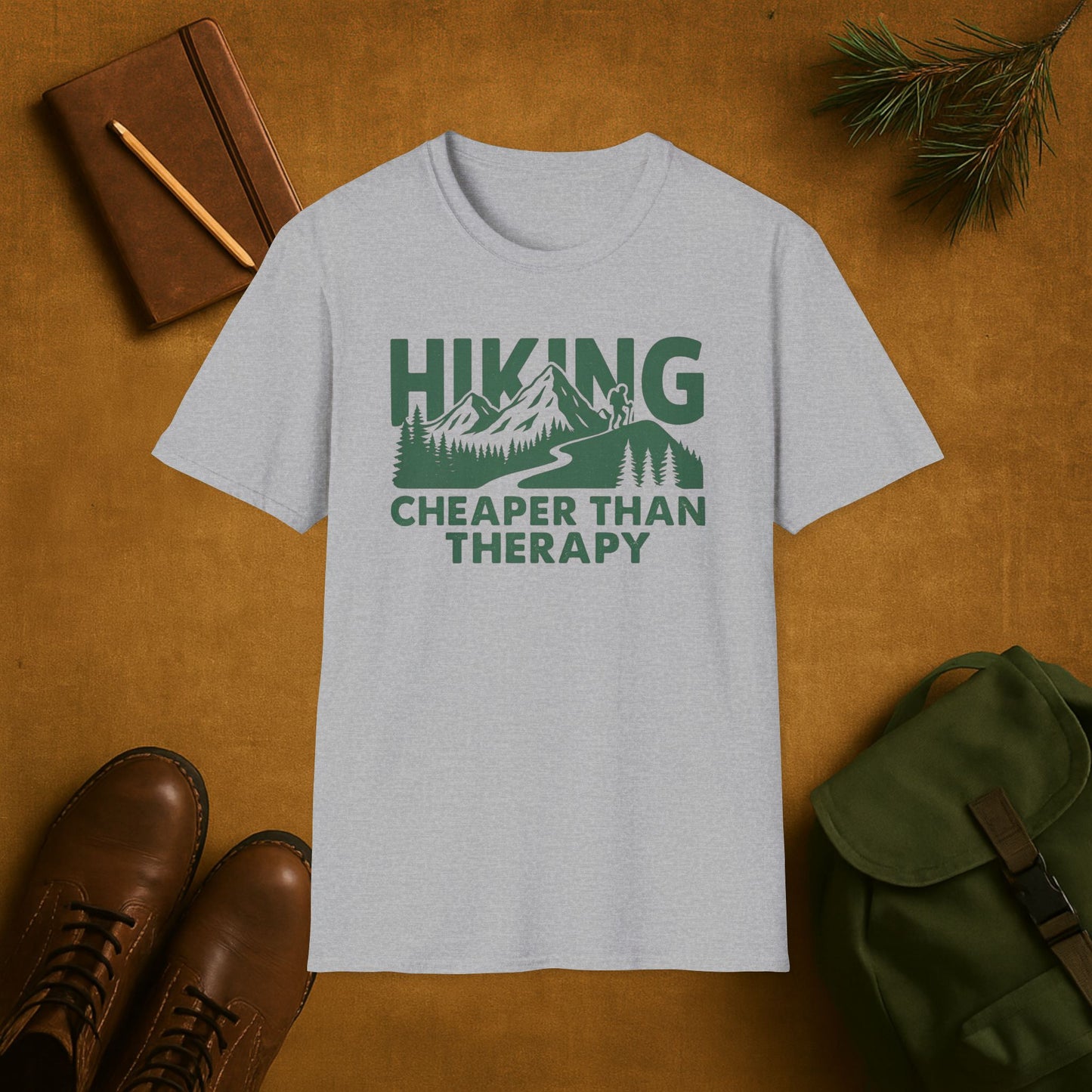 Hiking Cheaper Than Therapy T-Shirt
