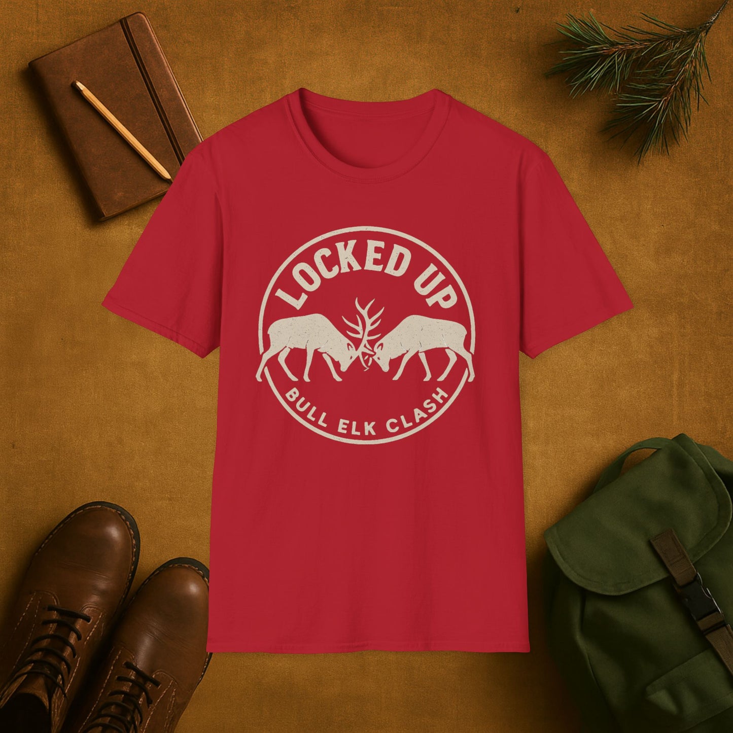 Locked Up Bull Elk Clash T-Shirt