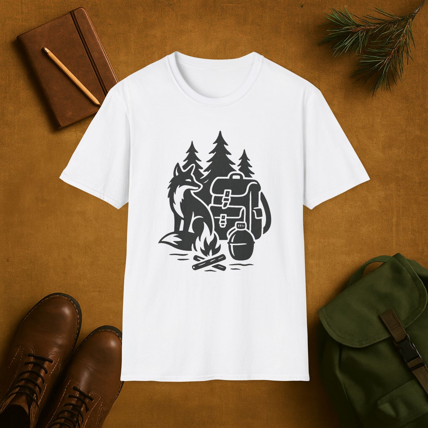 Fox Campfire Survival Adventure T-Shirt