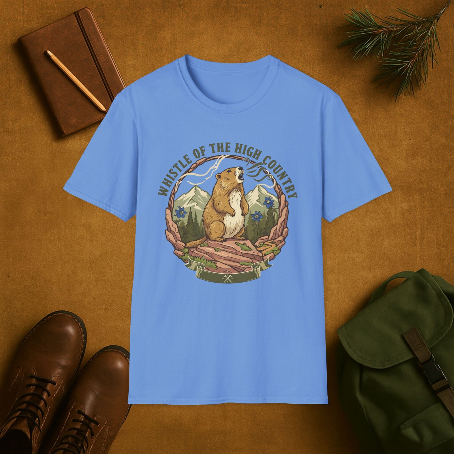Whistle of the High Country- Yellow Bellied Marmot T-Shirt