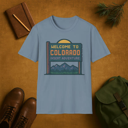 Welcome to Colorado Insert Adventure T-Shirt