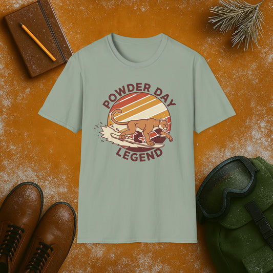 Powder Day Legend Mountain Lion T-Shirt