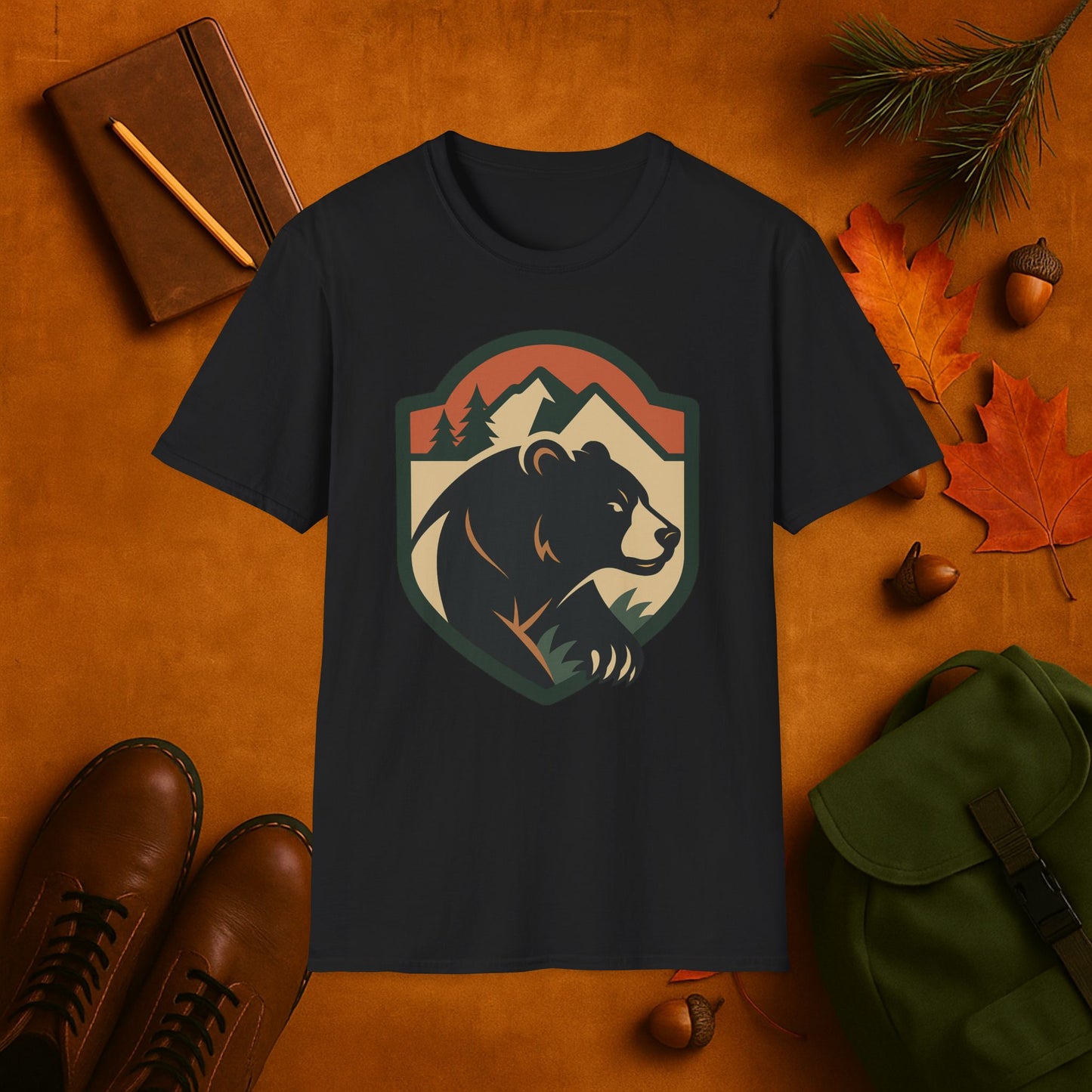 Bear Fall Badge T-Shirt